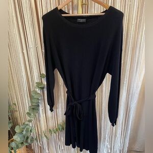New With Tags Lane Bryant Black Knit Long Sleeve Dress with Belt size 18/20